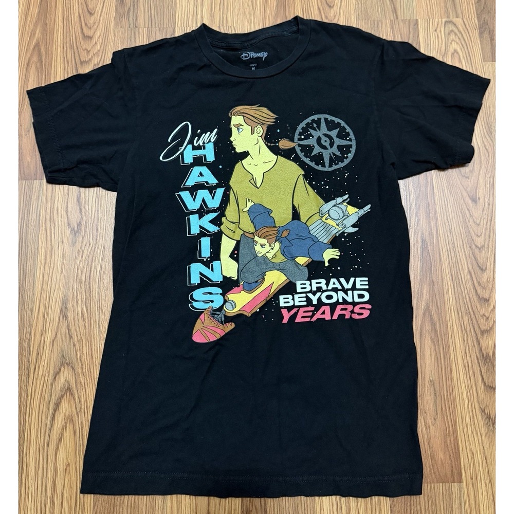 Disney Jim Hawkins Treasure Planet Graphic T Shirt Mens Medium Black